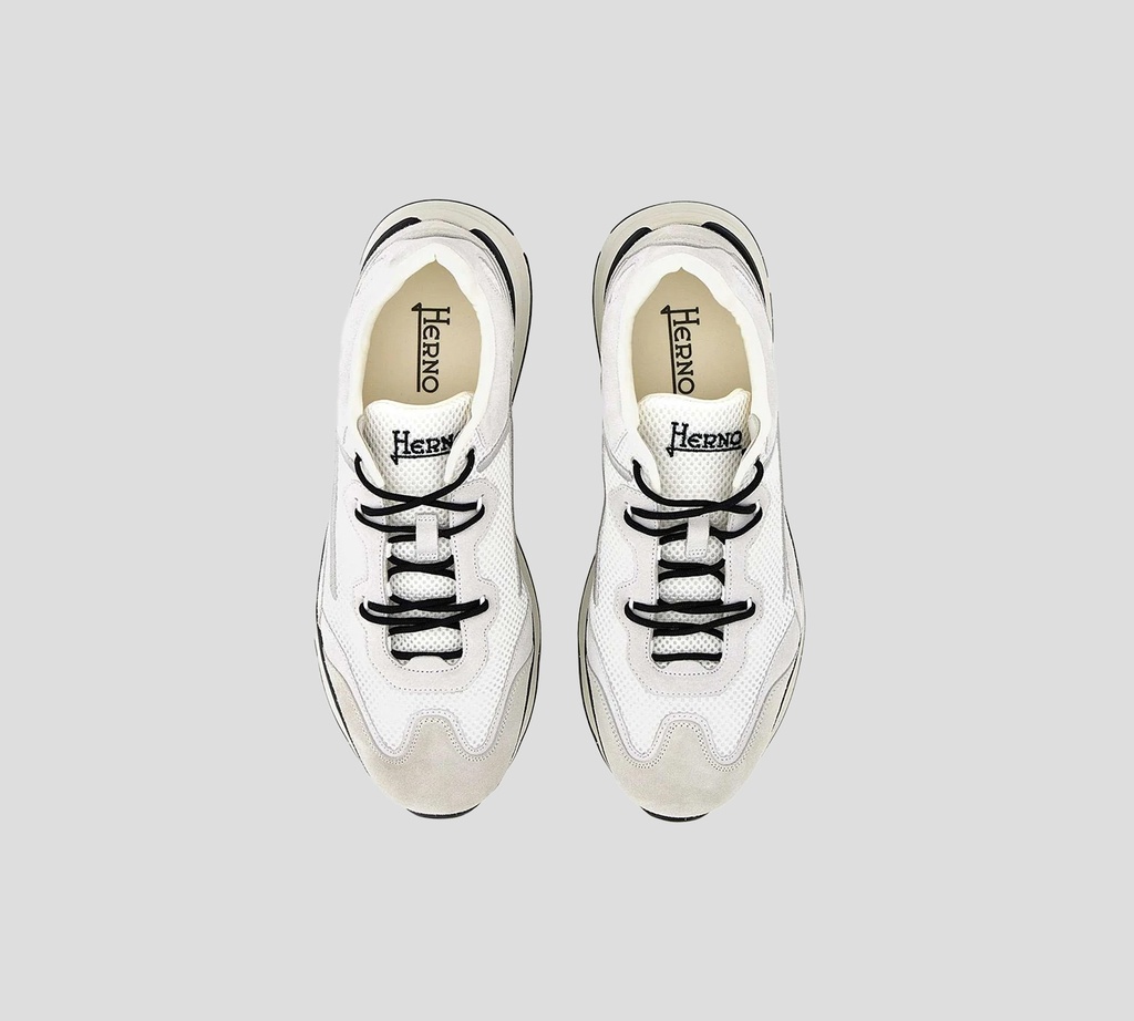 Herno - SNEAKERS DEPORTIVOS GRIS CON BLANCO Y LINEAS NEGRAS
