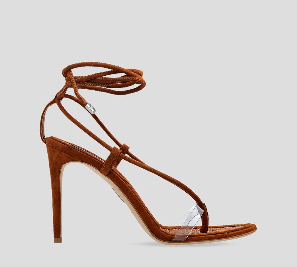 Dsquared2 - SANDALIAS MARRONES TRENZADAS CON TACÓN