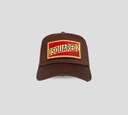 Dsquared2 - GORRA MARRON CON BORDADO AMARILLO Y ROJO
