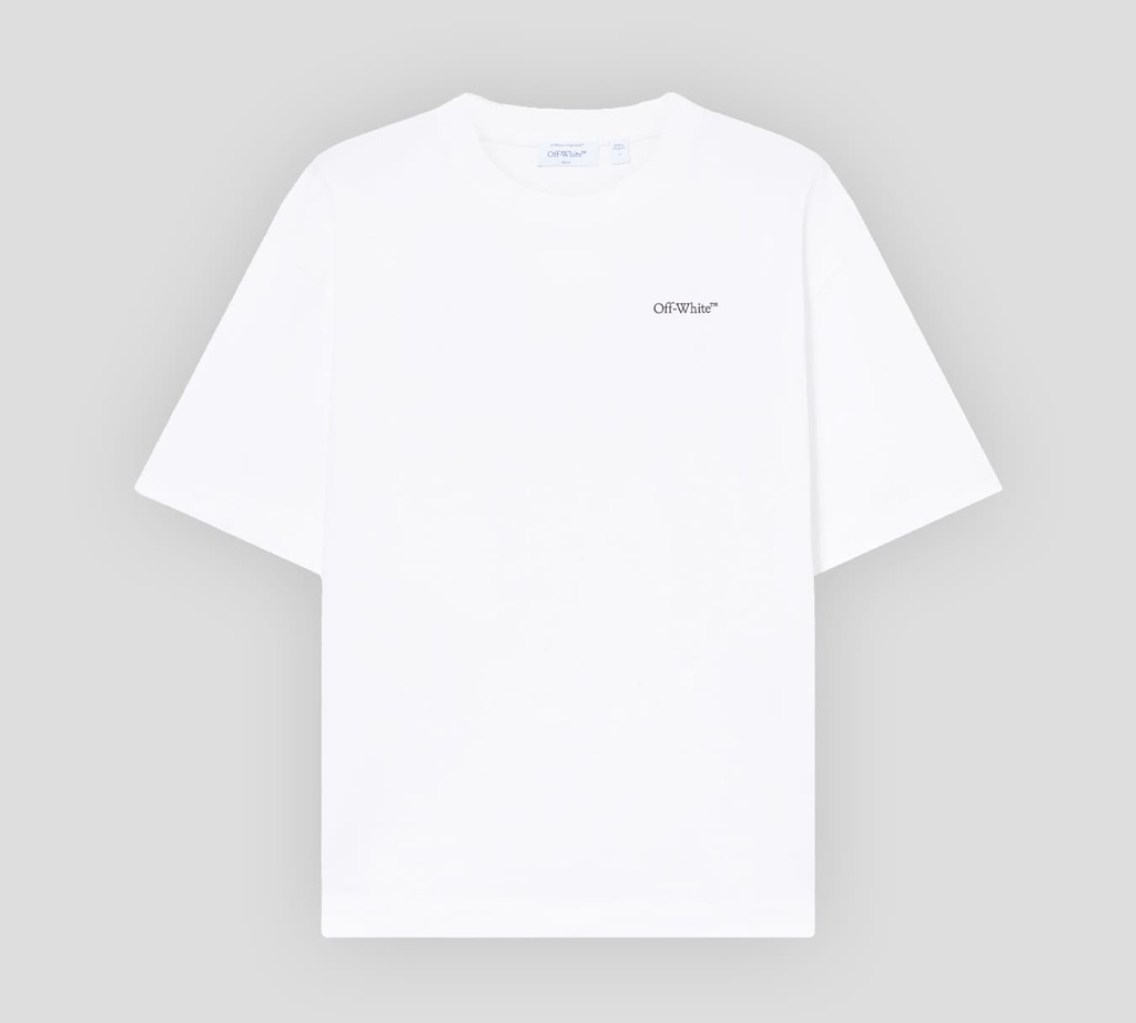 Off White - FRANELA BLANCA CUELLO REDONDO CON ESTAMPADO DE FLECHAS EN LA ESPALDA