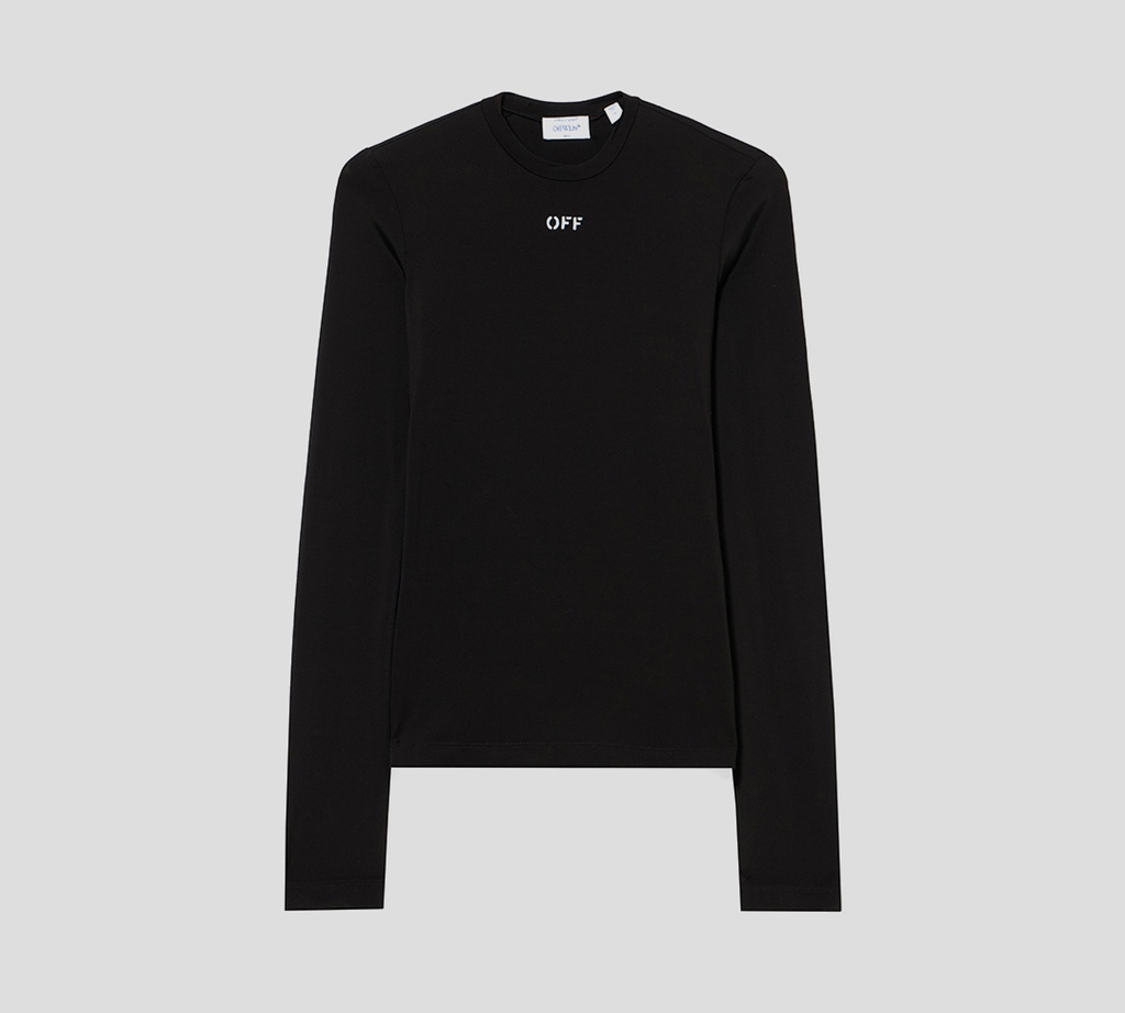 Off White - SUDADERA NEGRA DE CUELLO REDONDO