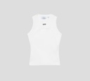 Off White - FRANELA SIN MANGAS BLANCA ACANALADA