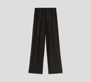 Off White - PANTALON NEGRO DE VESTIR Y COSTURA BLANCA