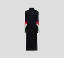 Off White - VESTIDO NEGRO CON MANGAS DE COLOR Y CUELLO ALTO