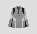 Off White - BLAZER CON BLOQUES DE COLOR GRIS NEGRO Y VERDE