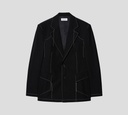 Off White - BLAZER NEGRO CON COSTURA BLANCA
