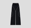 Off White - PANTALON DEPORTIVO NEGRO ANCHO CON FRANJA BLANCA