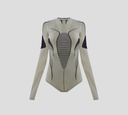 Off White - BODY GRIS CON AZUL MANGA LARGA