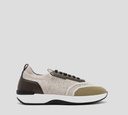 Brioni - SNEAKERS CASUALES EN CUERO Y TELA DE PUNTO 