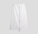 Elie Saab - FALDA MIDI DE ALGODÓN CON PLIEGUES LATERALES, COLOR BLANCO