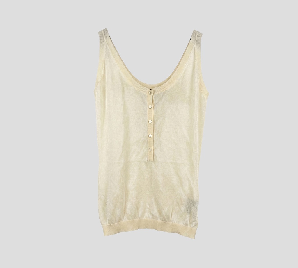 Elie Saab - TOP DE PUNTO BLANCO