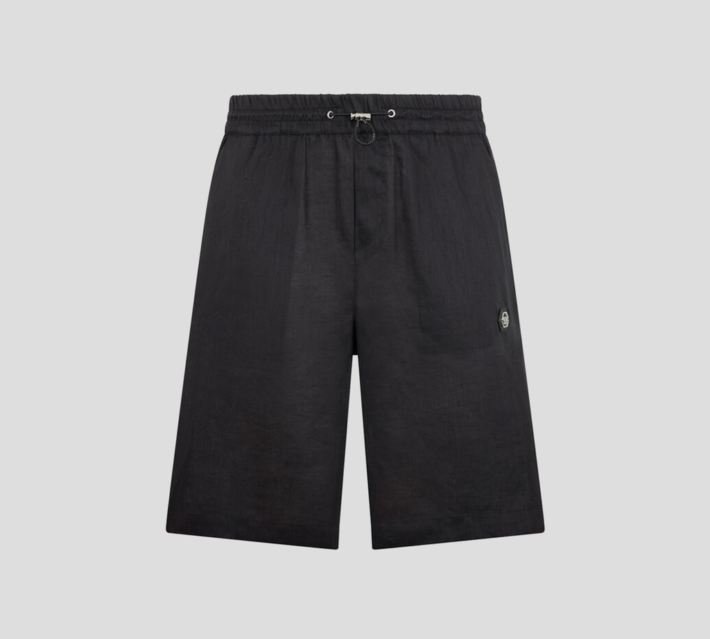 Philipp Plein - SHORT DE LINO NEGRO