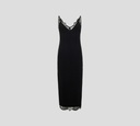 Philipp Plein - VESTIDO NEGRO CON FARALAO DE ENCAJE