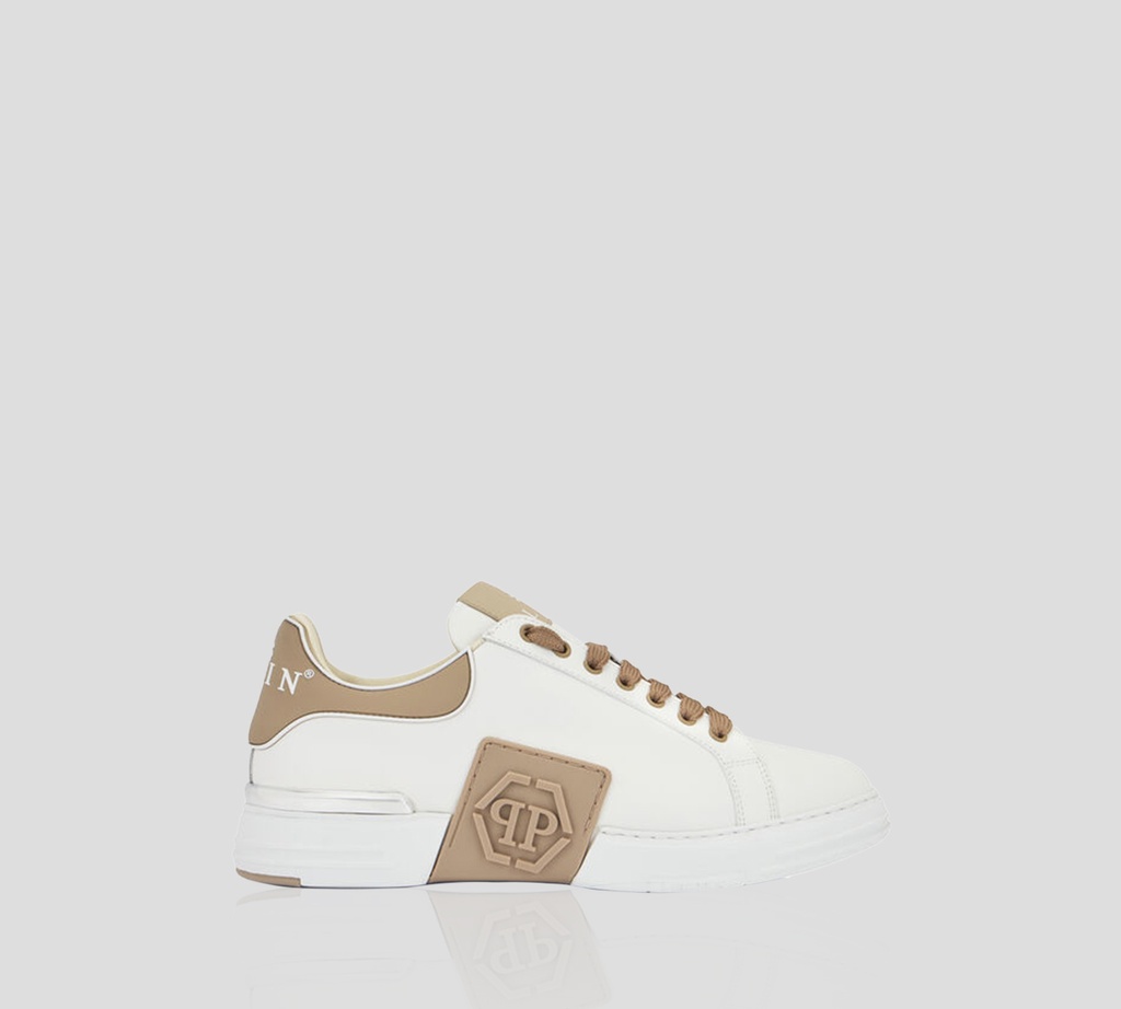 Philipp Plein - SNEAKER BLANCO CON DETALLES Y TRENZAS MARRONES