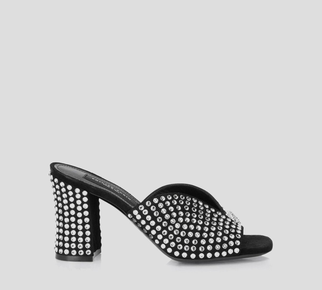 Philipp Plein - SANDALIAS NEGRAS DE TACON BAJO CON PEDRERIA