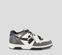 Off White - SNEAKER EN CUERO GRIS CON BLANCO MODELO "OUT OF OFFICE" 