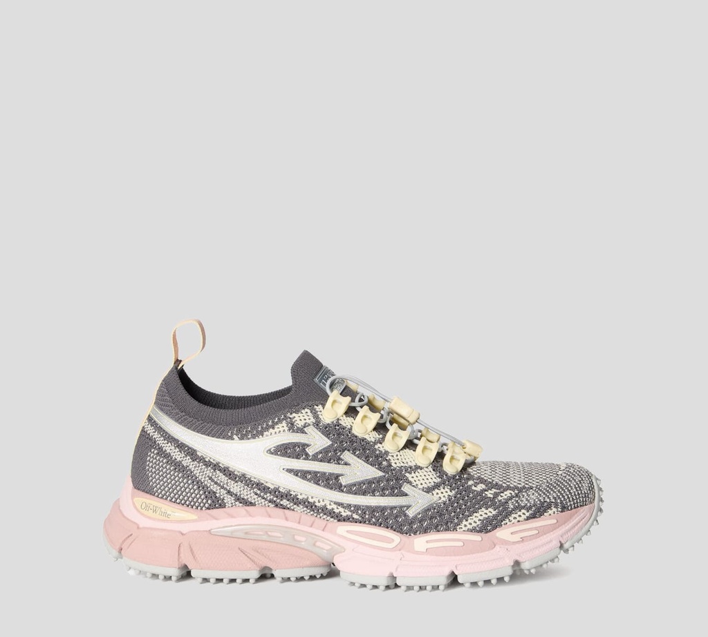 Off White - SNEAKER DEPORTIVOS SLIP-ON GRISES CON SUELA ROSADA