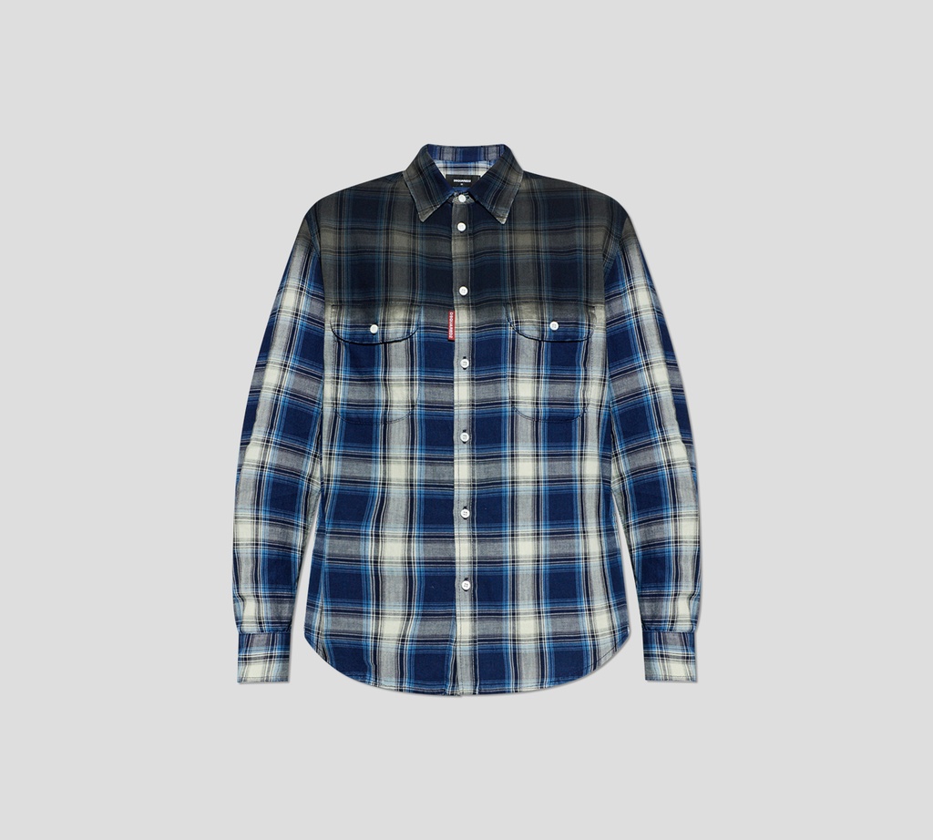 Dsquared2 - CAMISA AZUL DE CUADROS