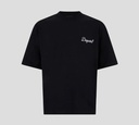 Dsquared2 - FRANELA NEGRA CUELLO REDONDO CON LOGO PEQUEÑO BORDADO