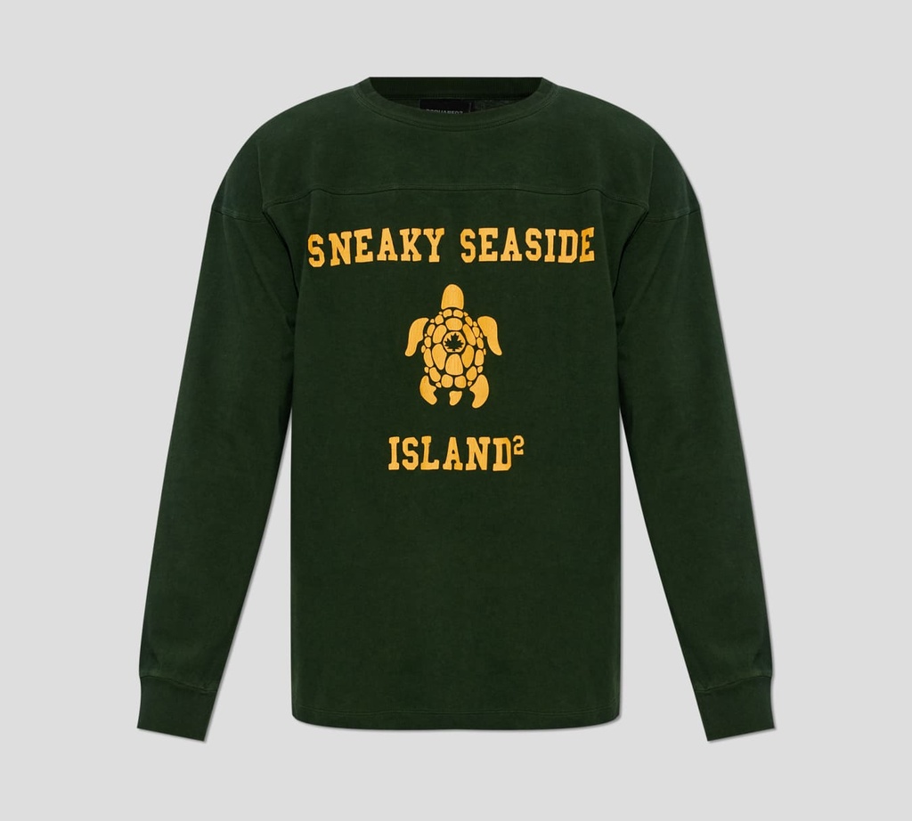 Dsquared2 - SUDADERA VERDE OSCURO SNEAKY SEASIDE