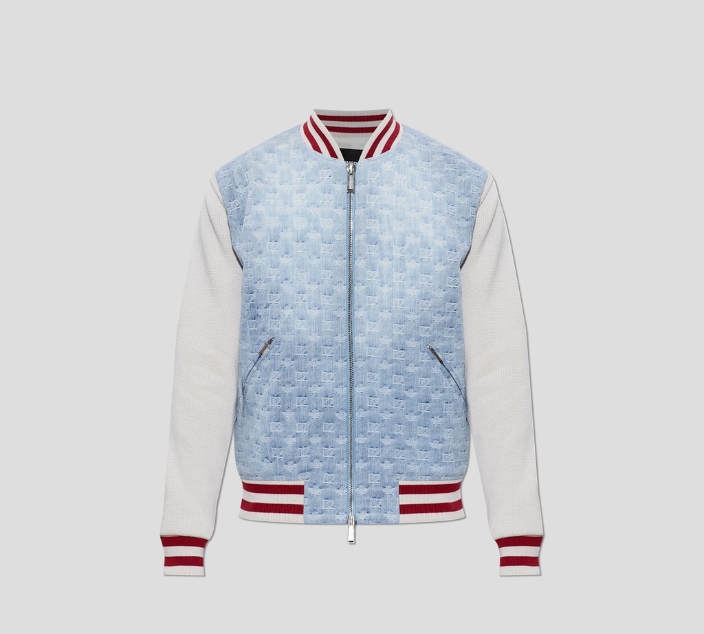 Dsquared2 - CHAQUETA DE JEANS CON MANGAS TEJIDAS EN BEIGE