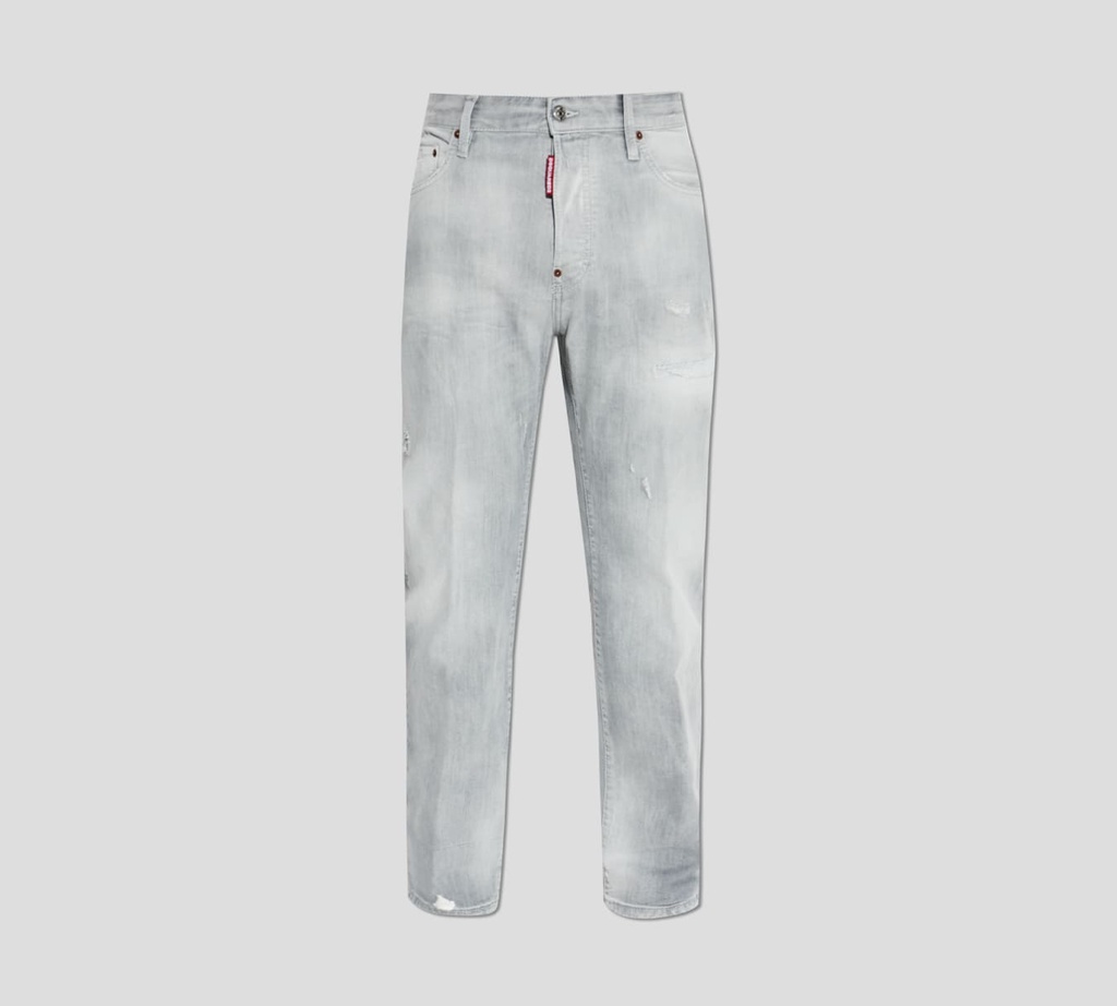 Dsquared2 - JEAN GRIS CORTE RECTO PRELAVADOS