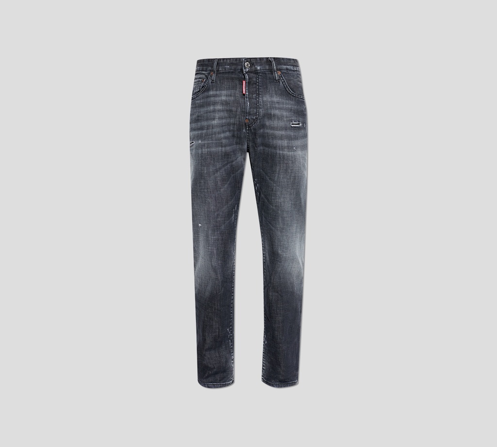 Dsquared2 - JEANS DENIM NEGRO CON ROTOS Y TONOS GRISES