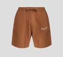 Dsquared2 - SHORT MARRÓN DE ALGODÓN CON LOGO BORDADO 