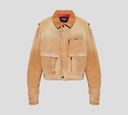 Dsquared2 - CHAQUETA CAMEL CON TRIPLE BOLSILLO FRONTAL Y CUELLO DE PANA