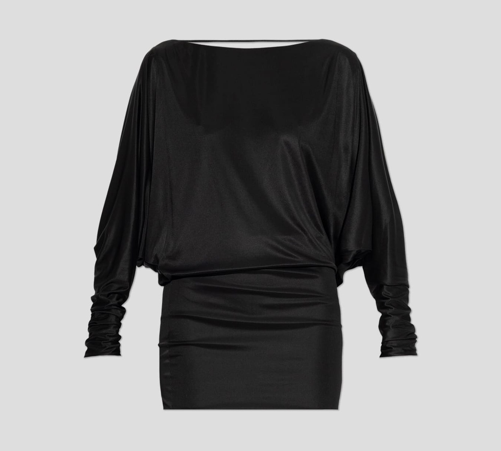 Dsquared2 - MINI VESTIDO NEGRO CON ESCOTE PROFUNDO EN LA ESPALDA