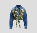 Dsquared2 - CAMISA DE JEANS CORTA Y DISEÑO TROPICAL