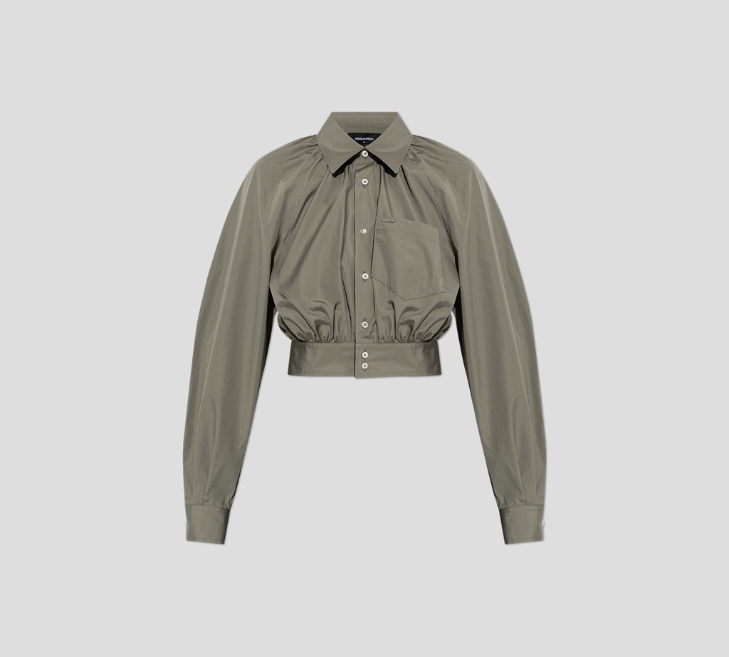 Dsquared2 - CAMISA VERDE MILITAR CORTA
