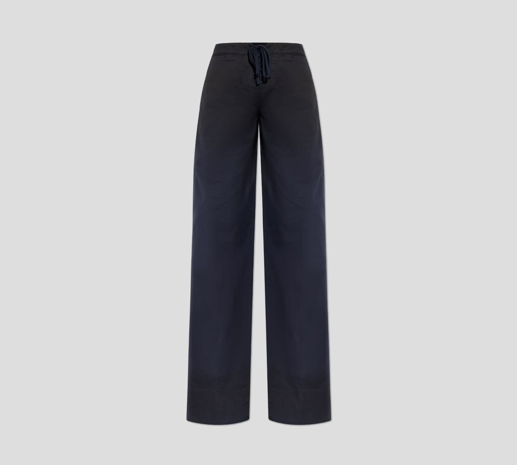 Dsquared2 - PANTALÓN AZUL OSCURO CORTE RECTO CON CINTURA AJUSTABLE