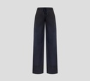 Dsquared2 - PANTALÓN AZUL OSCURO CORTE RECTO CON CINTURA AJUSTABLE