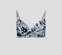 Dsquared2 - TOP DE JEANS AZUL CON LETRAS BANCAS