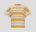 Herno - BLUSA AMARILLA DE LINO ESTAMPADA A RAYAS