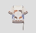 Herno - BLUSA BLANCA CON ESTAMPADO DE PALMERAS