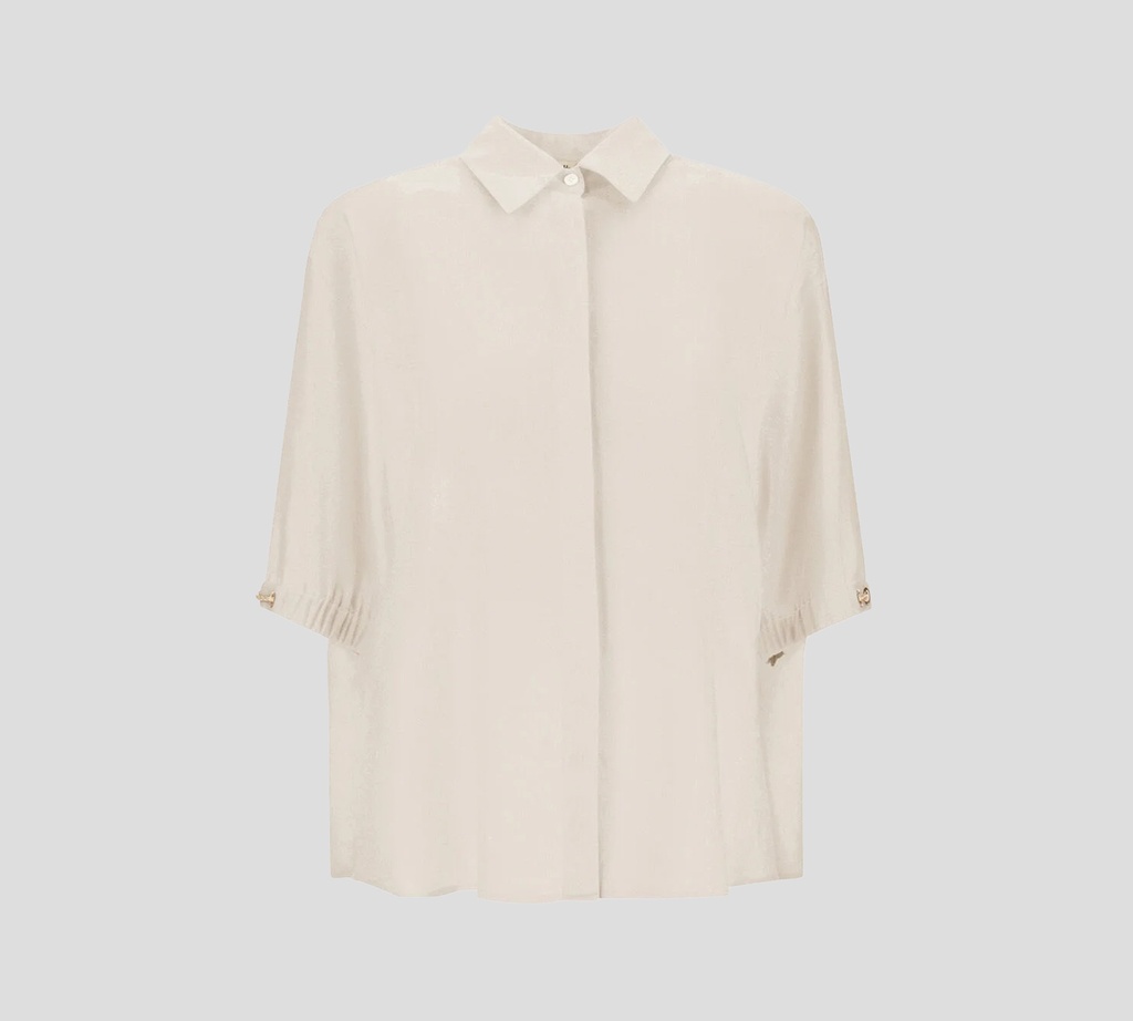 Herno - BLUSA BEIGE MANGA 3/4CON CORDONES EN LAS MANGAS