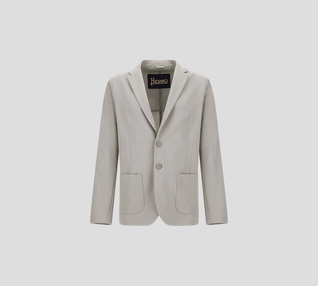 Herno - BLAZER GRIS CLARO CURRUGADO