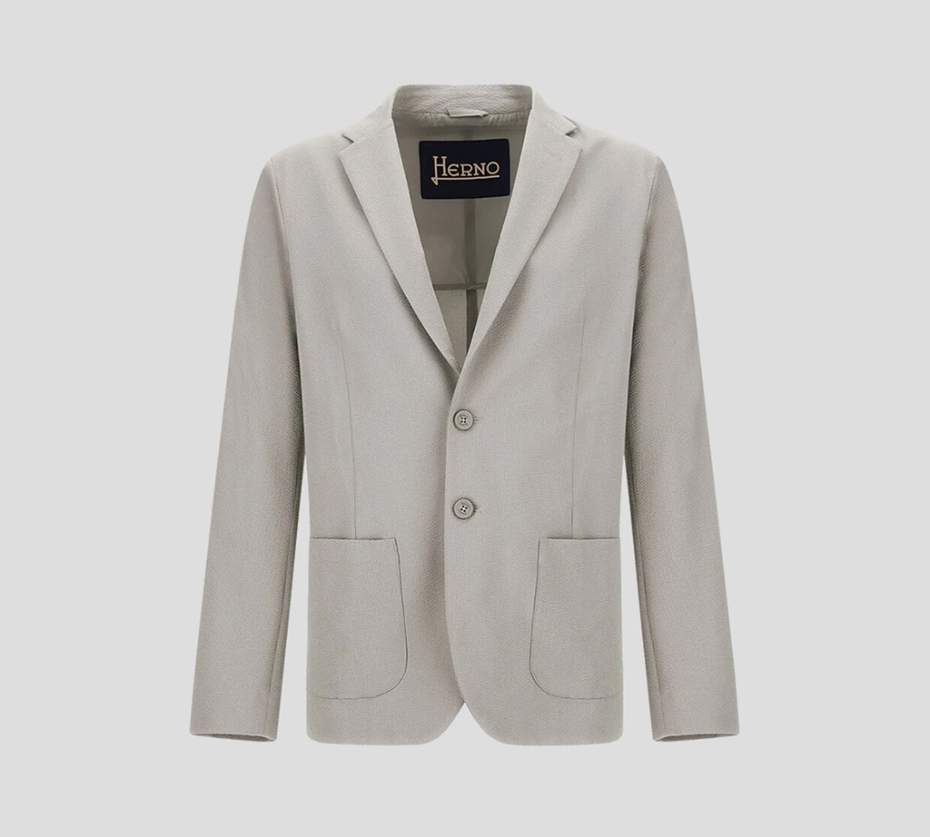 Herno - BLAZER GRIS CLARO CURRUGADO