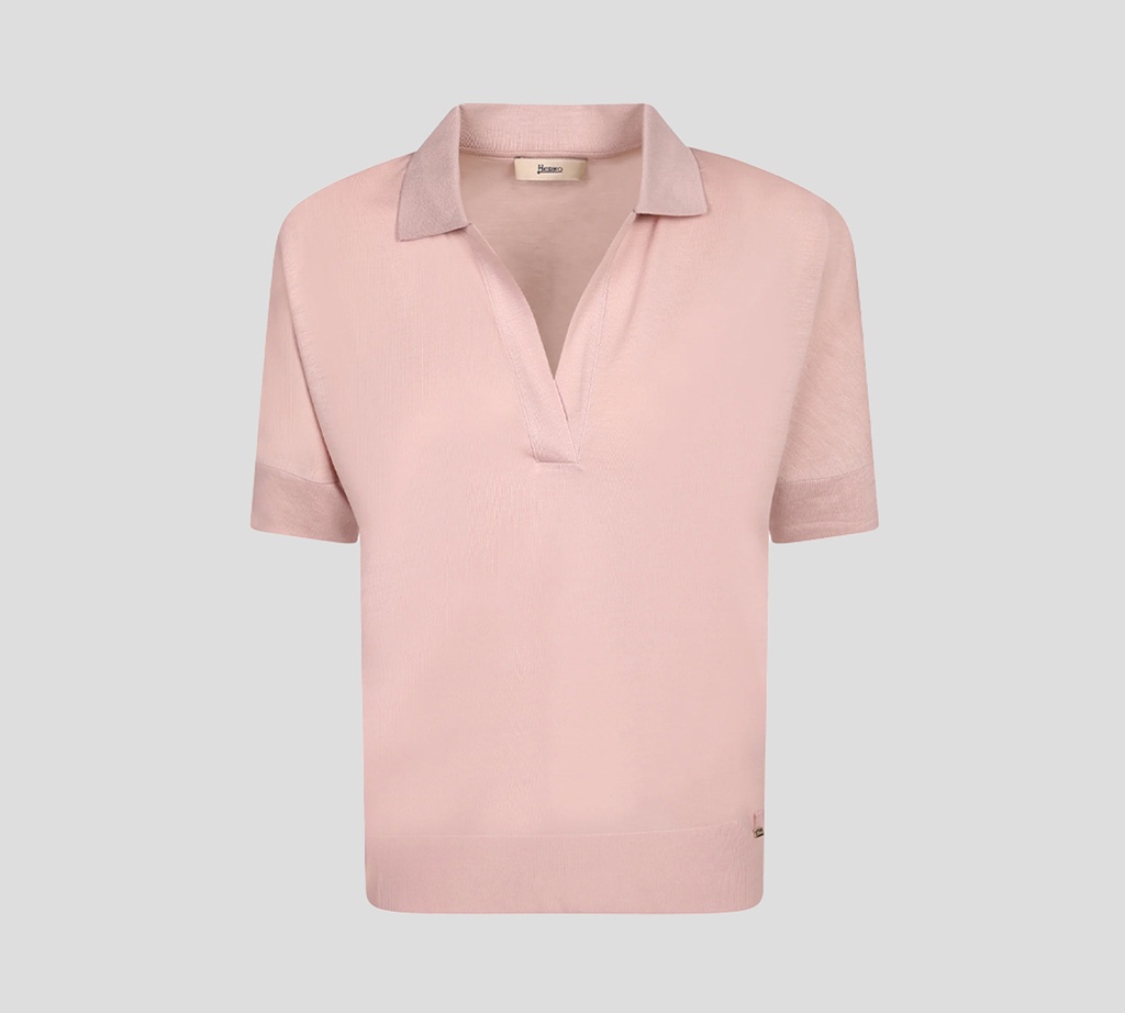 Herno - POLO ROSA VIEJA CON AJUSTABLES EN MANGA