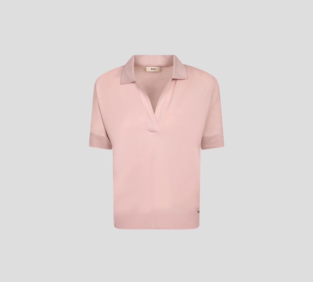 Herno - POLO ROSA VIEJA CON AJUSTABLES EN MANGA