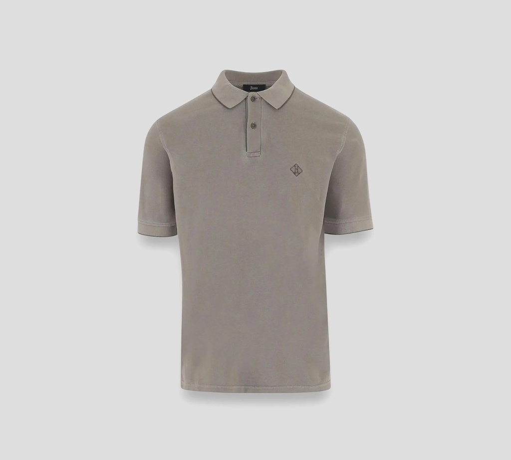 Herno - POLO GRIS CLARO PIQUE