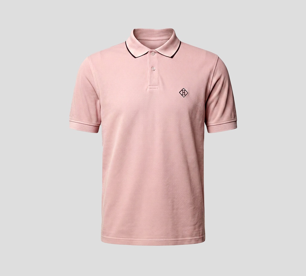 Herno - POLO EN PUNTO PIQUÉ ROSA VIEJA 