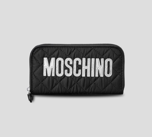 [2B8103-8201-4555] Moschino - MONEDERO "SILVER" DE DOS COMPARTIMIENTOS EN TELA IMPERMEABLE