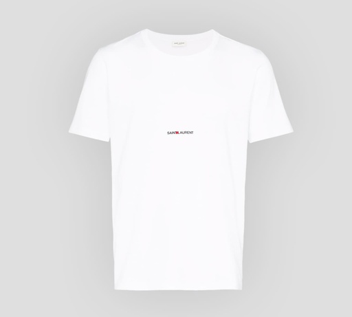 Saint Laurent - FRANELA BÁSICA CUELLO REDONDO CON LOGO ESTAMPADO