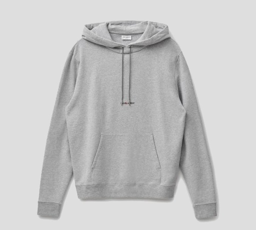 Saint Laurent - SWEATER HOODIE BÁSICO CON BOLSILLO CENTRAL