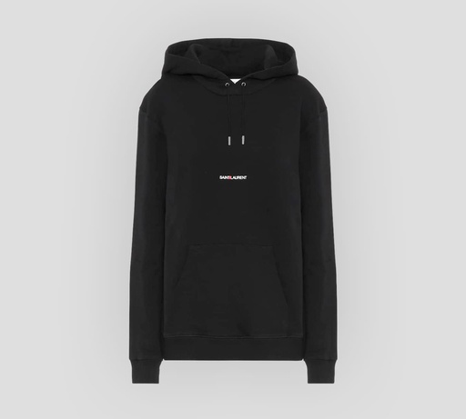 [464581-YB2PG1000] Saint Laurent - SWEATER HOODIE BÁSICO CON BOLSILLO CENTRAL
