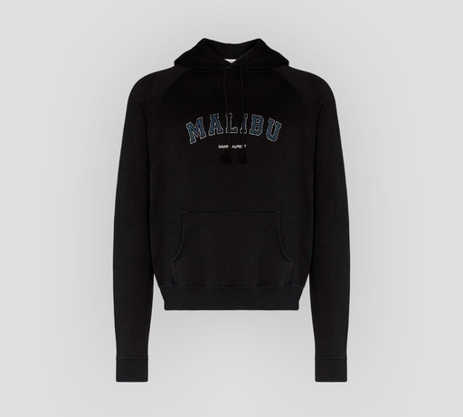 Saint Laurent - SWEATER HOODIE MALIBÚ CON BOLSILLO FRONTAL
