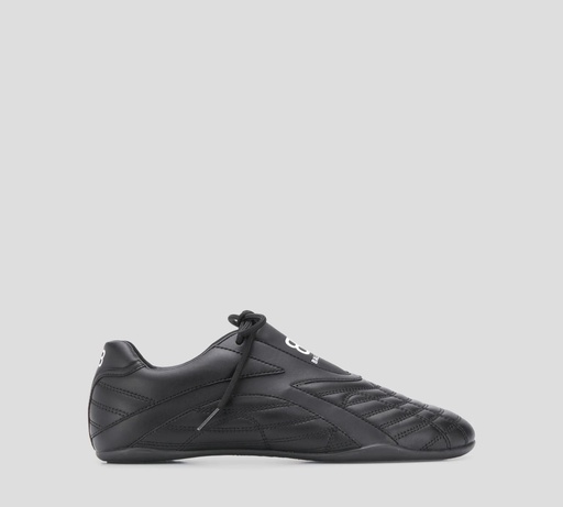 Balenciaga - SNEAKERS ZEN EN CUERO UNICOLOR CON LOGO BLANCO